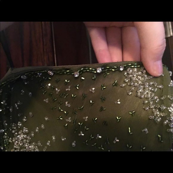 Fully-Beaded Green Gown Dress - Picture 6 of 8